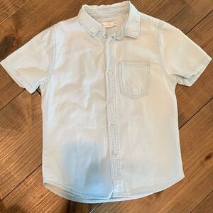 Girls Zara Chambray Button Up T- Shirt